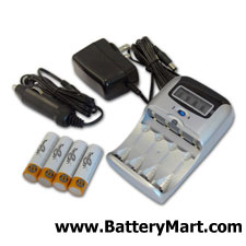 Dual Use Charger with 4 AA NiMH Batteries