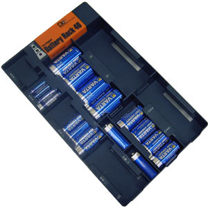 Battery Rack 40 with Built-In Tester and Batteries