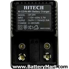 Hitech 9 Volt Battery Charger - 2 Bank
