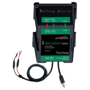 Dual Pro 12 Volt, 6 Amp Waterproof Battery Charger