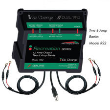 Dual Pro XL 12/24 Volt 12 Amp Battery Charger - 2 Banks