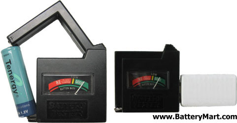 Battery Tester with AA Battery and 9 Volt Battery