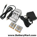 Tenergy+CR123A+Li-ion+Rechargeable+Batteries+and+Charger