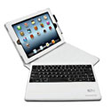 Sleek Portfolio with Detachable Bluetooth Keyboard for the New iPad & iPad 2 - White