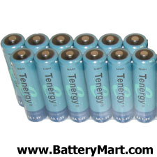 AA NiMH Rechargeable Batteries - 12 Pack