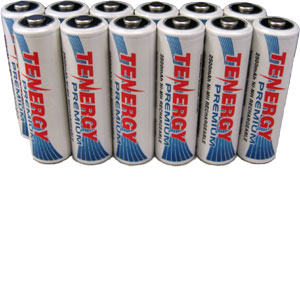 AA NiMH Rechargeable Batteries - 12 Pack: BatteryMart.com