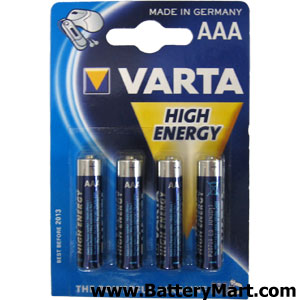 Varta AAA Alkaline Batteries - 4 Pack