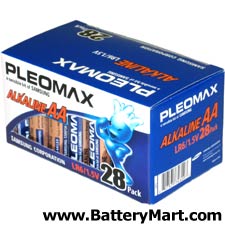 Samsung Pleomax AA Alkaline Batteries - 28 Pack