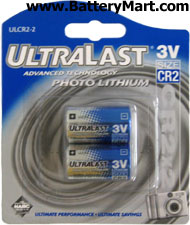 CR2 Lithium Photo Batteries - 2 Pack