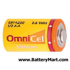 ER14250 1/2 AA Lithium Thionyl Chloride Battery