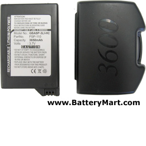 Sony PSP-1000, PSP-1001 Replacement PSP Battery (Extended) image