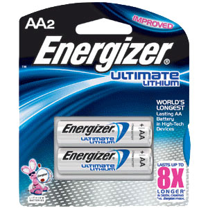 Energizer Ultimate AA Lithium Batteries - 2 Pack