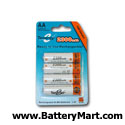 Ready to Use 2300 mAh NiMH AA Rechargeable Batteries - 4 Pack