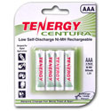 Tenergy Centura AAA Rechargeable Batteries - 4 Pack
