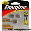 Energizer 357 Silver Oxide Batteries - 3 Pack