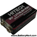 Rechargeable+9+Volt+Lithium+Ion+Battery