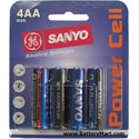 Sanyo AA Alkaline Batteries - 4 Pack