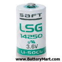Saft LSG 14250 3.6 Volt 1/2 AA Lithium Battery