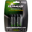 Ultralast+AAA+NiMH+Rechargeable+Batteries+-+4+Pack