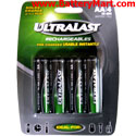 UltraLast AA NiMH Rechargeable Batteries - 4 Pack