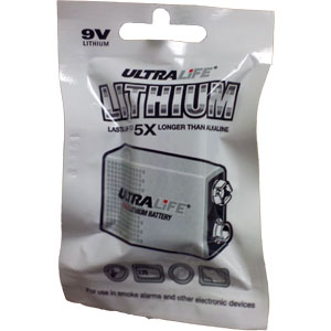 Ultralife 9 Volt Lithium Battery with Foil Pack