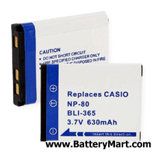 Replacement Casio NP-80 Battery