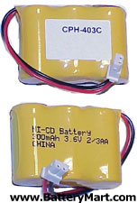 1X3-2/3AA/C Connector Replacement Battery