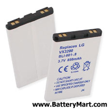LG VX3200 850mAh Replacement Battery