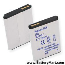 Nokia 3220, 5140 Replacement Battery
