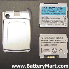 Motorola V710 (With Silver Cover) Replacement Battery