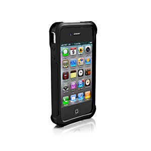 Ballistic Shell Gel (SG) Series for iPhone 4S - 4 Black-ON-Black