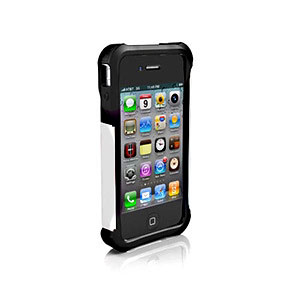 Ballistic Shell Gel (SG) Series for iPhone 4S - 4 Black-ON-White