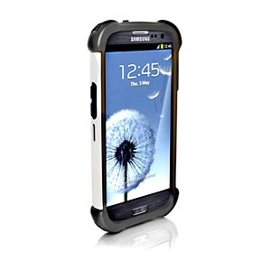 Ballistic Shell Gel (SG) MAXX Series for Samsung Galaxy S III - Charcoal-ON-White