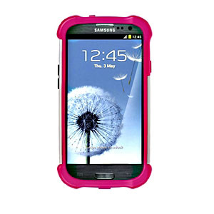 Ballistic Shell Gel (SG) MAXX Series for Samsung Galaxy S III - Pink-ON-White