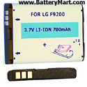 LG F9100 700mAh Replacement Battery