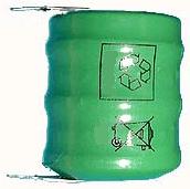 3.6 Volt 80 mAh 2 Pin NiMH Battery