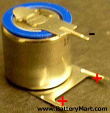 3 Volt 160 mAh 3 Pin Cyclindrical Lithium Battery