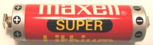 Maxell 3.6 Volt 1900 mAh Super Lithium Battery with Solder Tabs