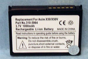 Dell Axim X50, X50V Battery