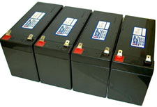 Four - 12 Volt 7 Ah Sealed Lead Acid Batteries