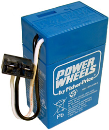 Fisher Price 6 Volt, 4 Ah Blue Power Wheels Battery