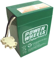 Fisher Price 6 Volt Green Power Wheels Battery