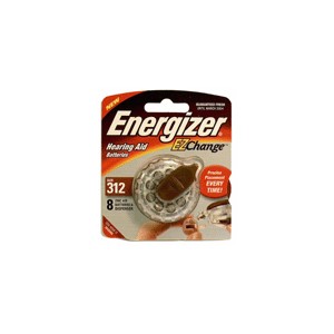 Energizer Size 312 Hearing Aid Batteries - 8 Pack