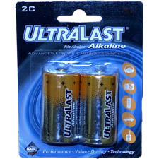 UltraLast C Alkaline Batteries - 2 Pack
