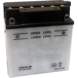 12N7D-3B Dry Charge Battery: Acid Required