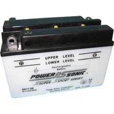 6N11-2D Dry Charged Battery w/o Acid