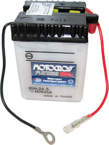 6N4-2A-5 Dry Charged Battery w/o Acid