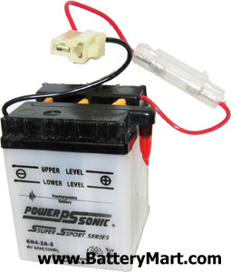 6N4-2A-8(6) Dry Charged Battery w/o Acid