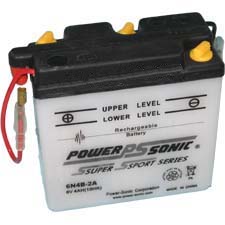 6N4B-2A Dry Charged Motorcycle Battery w/o Acid