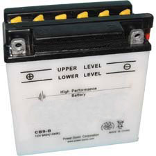 YB9-B Dry Charge Battery: Acid Required